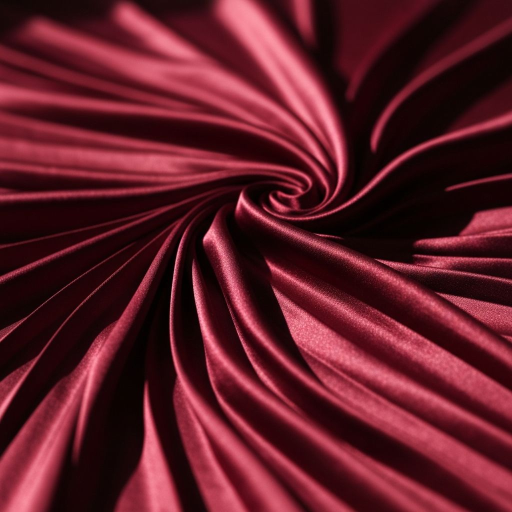 Pleating in progress